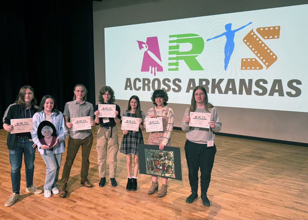 photo of students who earned recognition at Arts Across Arkansas competition