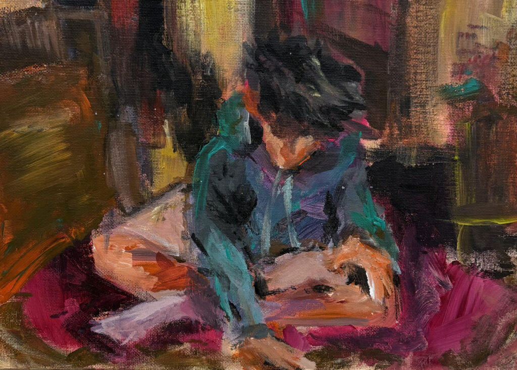 "A Moment in Painting," a painting by Preston Lowe